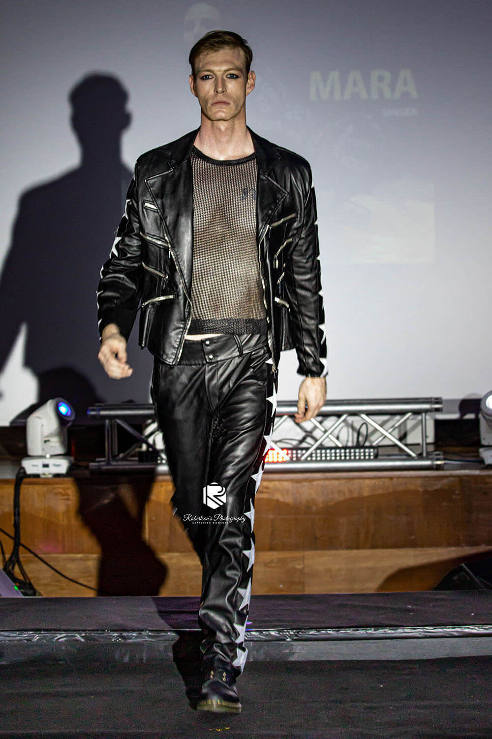 BLACK LEATHER PANTS WITH WHITE STARS TO MEN ⋆ House of Avida