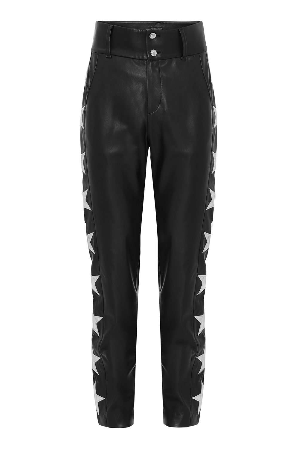 BLACK LEATHER PANTS WITH WHITE STARS TO MEN ⋆ House of Avida