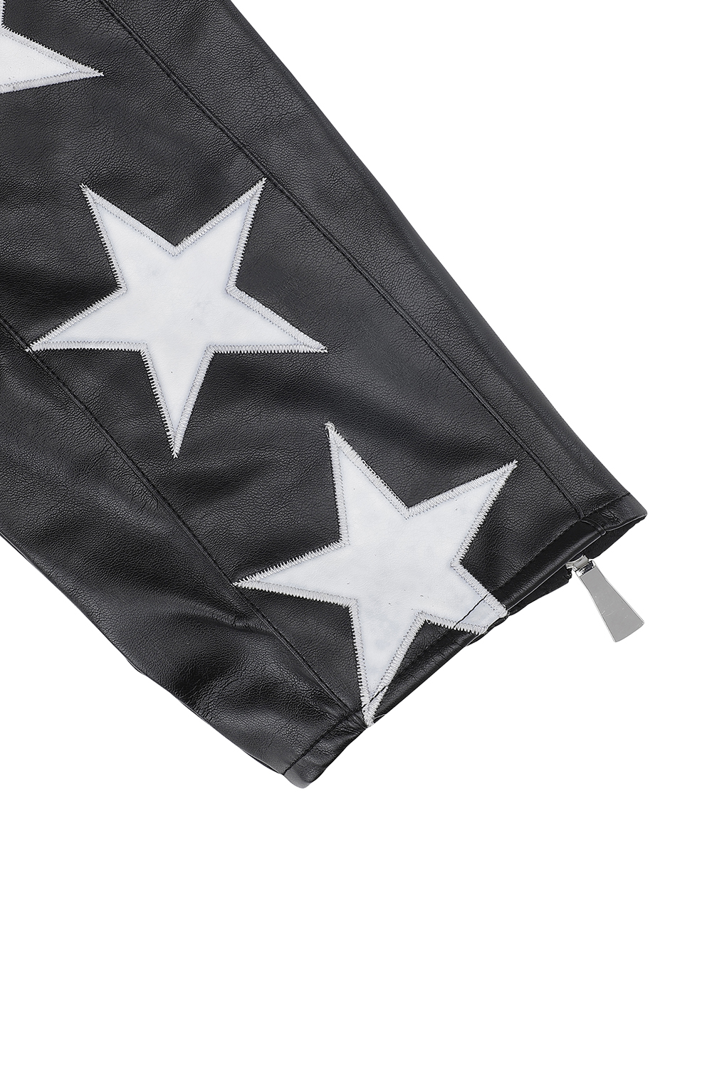 Leather jacket white stars sale